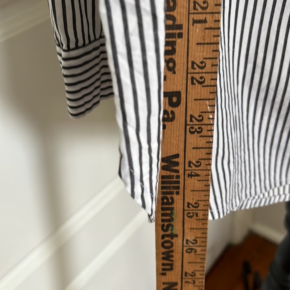 J. Crew Factory Striped Long Sleeve Popover Blouse - Picture 7 of 12